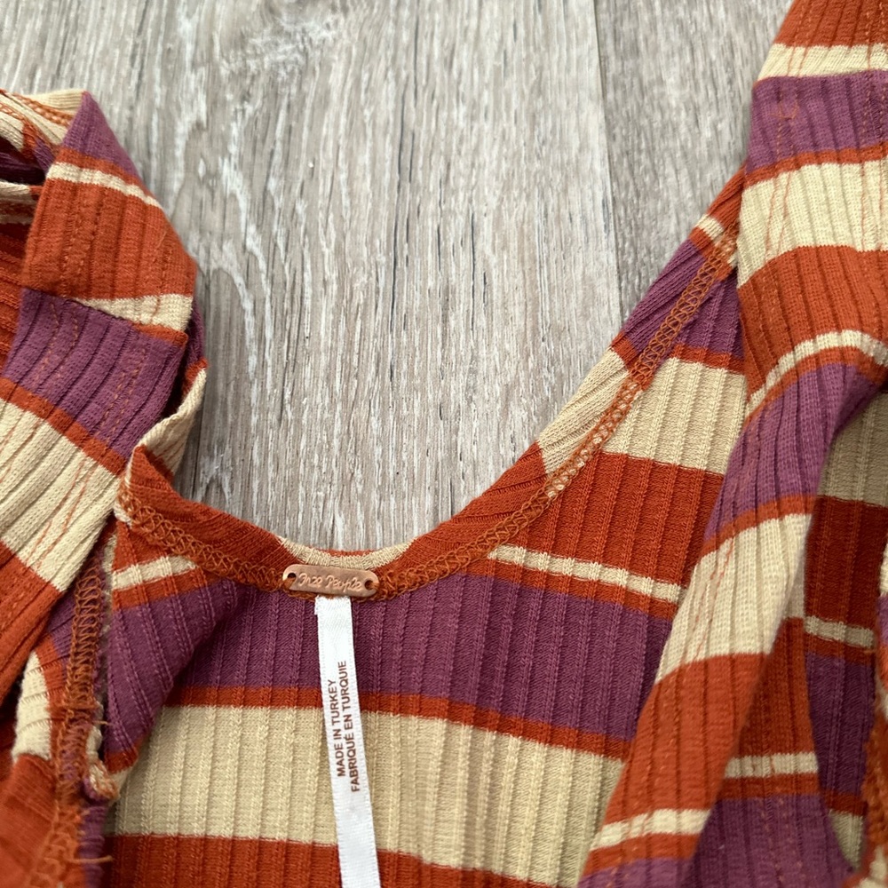 Free people striped womens Bodysuit size XS - Picture 4 of 6
